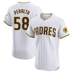 Kooe S.Diego Padres #58 Wandy Peralta Player White Limited Home Elite Stitched Jerseys