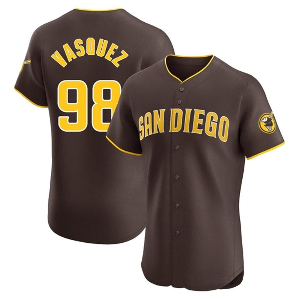 Kooe S.Diego Padres #98 Randy Vasquez Player Brown Home Limited Elite Stitched Jerseys