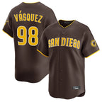 Kooe S.Diego Padres #98 Randy Vasquez Player Brown Home Limited Stitched Jerseys