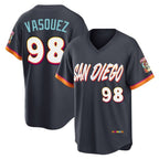 Kooe S.Diego Padres #98 Randy Vasquez Player Obsidian 2026 City Connect Home Limited T-shirt Stitched Jerseys