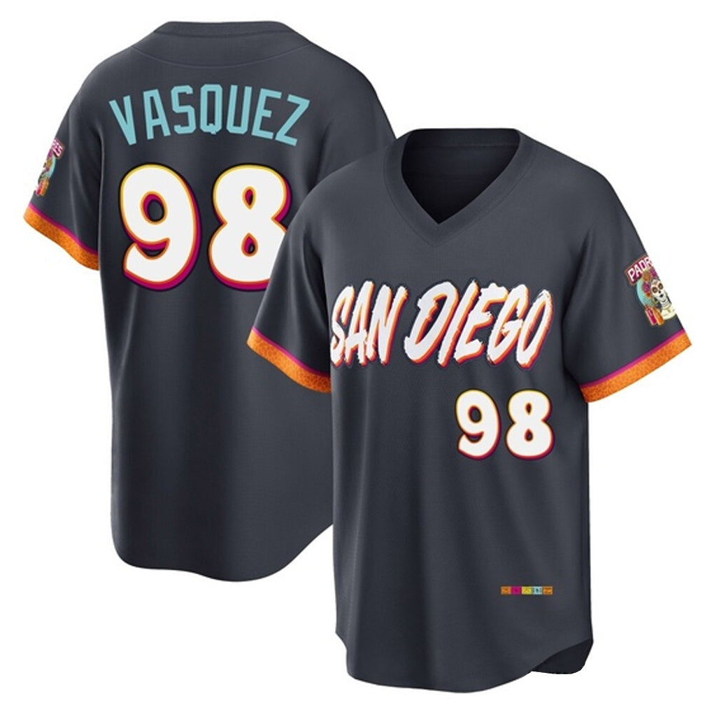 Kooe S.Diego Padres #98 Randy Vasquez Player Obsidian 2026 City Connect Home Limited T-shirt Stitched Jerseys