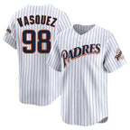 Kooe S.Diego Padres #98 Randy Vasquez Player White Cooperstown Collection Limited Home Stitched Jerseys