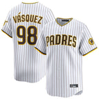 Kooe S.Diego Padres #98 Randy Vasquez Player White Home Limited Stitched Jerseys