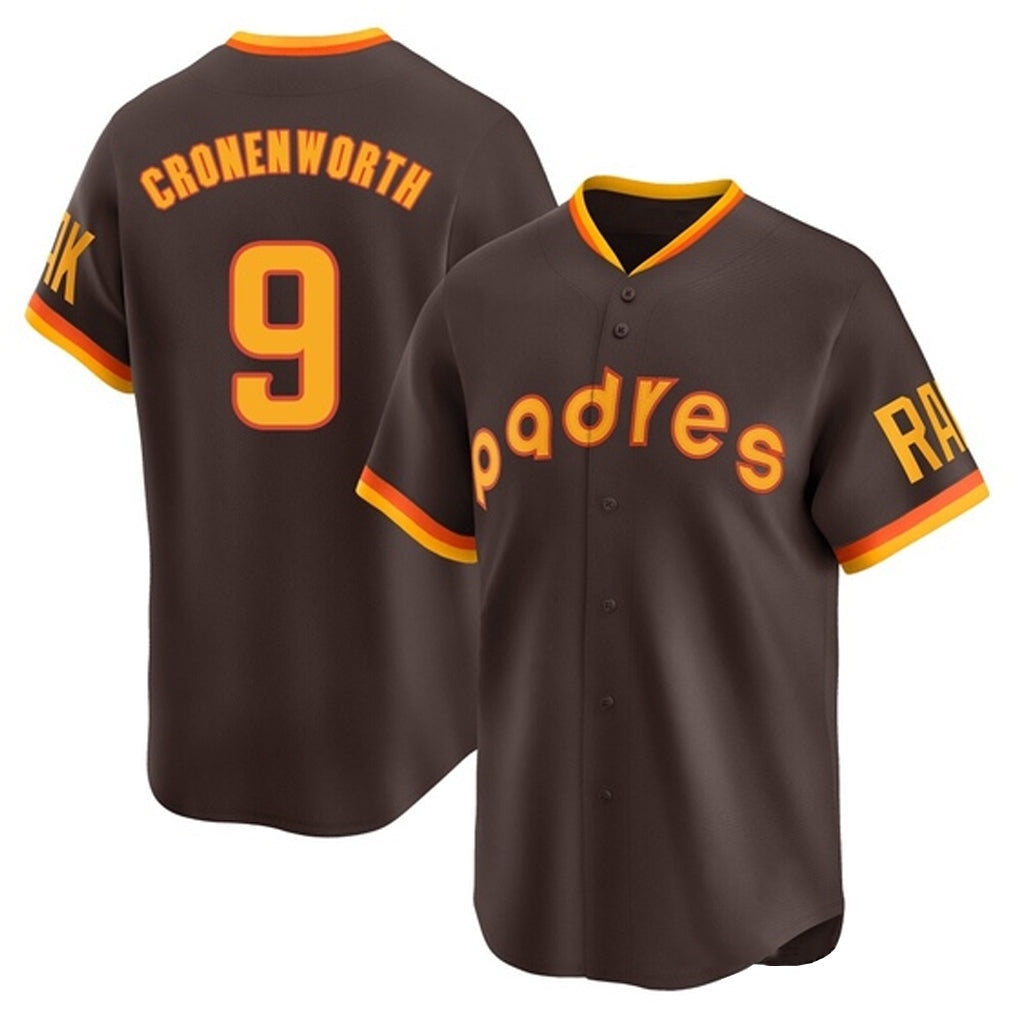 Kooe S.Diego Padres #9 Jake Cronenworth Player Brown Home Cooperstown Collection Replica Game Stitched Jerseys