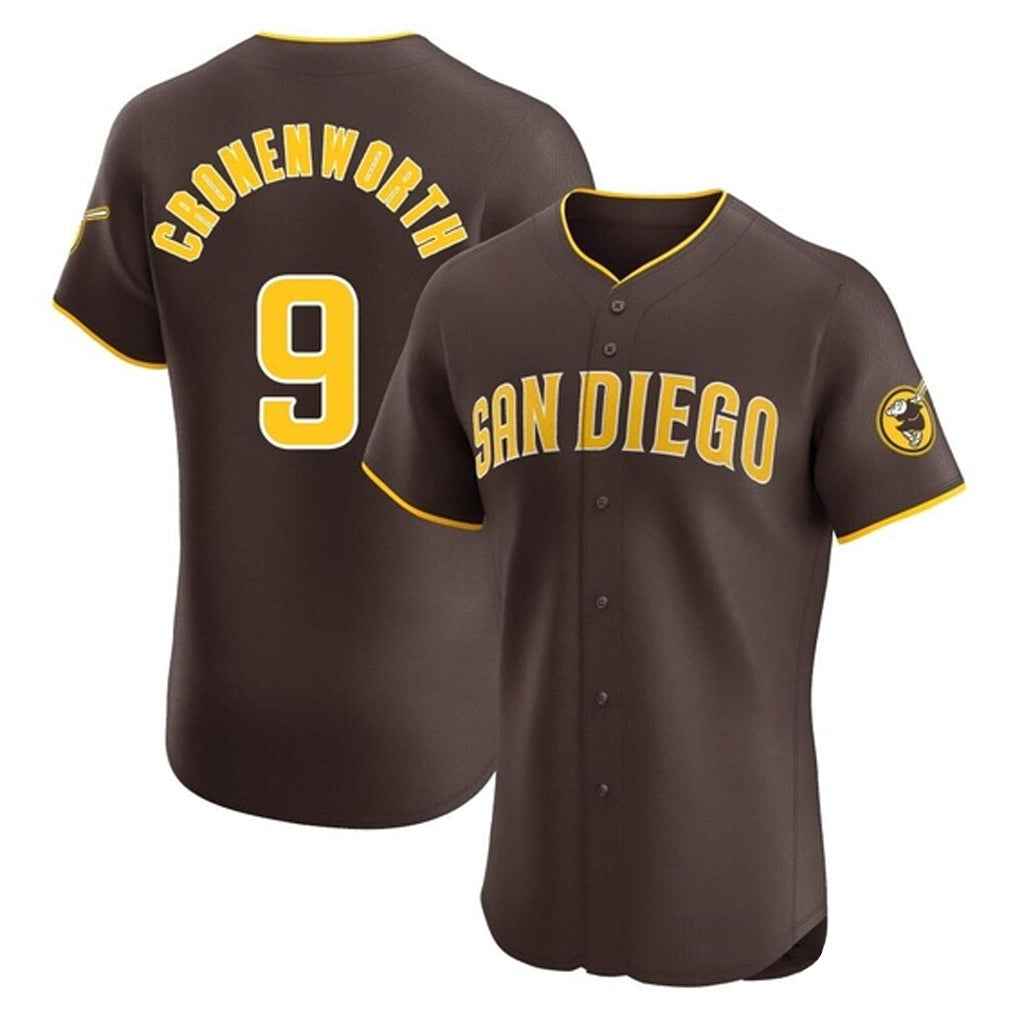 Kooe S.Diego Padres #9 Jake Cronenworth Player Brown Home Limited Elite Stitched Jerseys