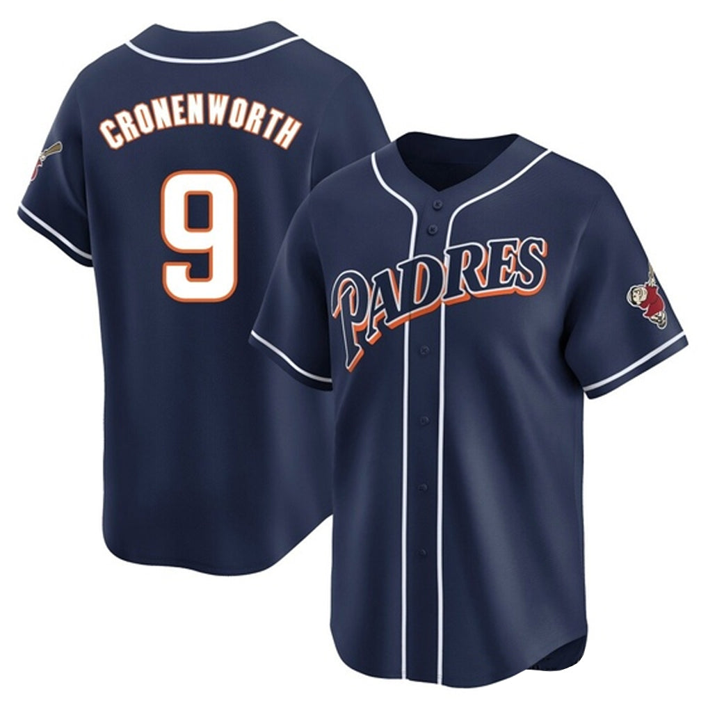 Kooe S.Diego Padres #9 Jake Cronenworth Player Navy Cooperstown Collection Limited Home Stitched Jerseys