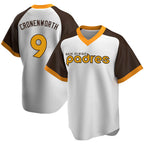 Kooe S.Diego Padres #9 Jake Cronenworth Player White Home Cooperstown Collection Replica Game Stitched Jerseys