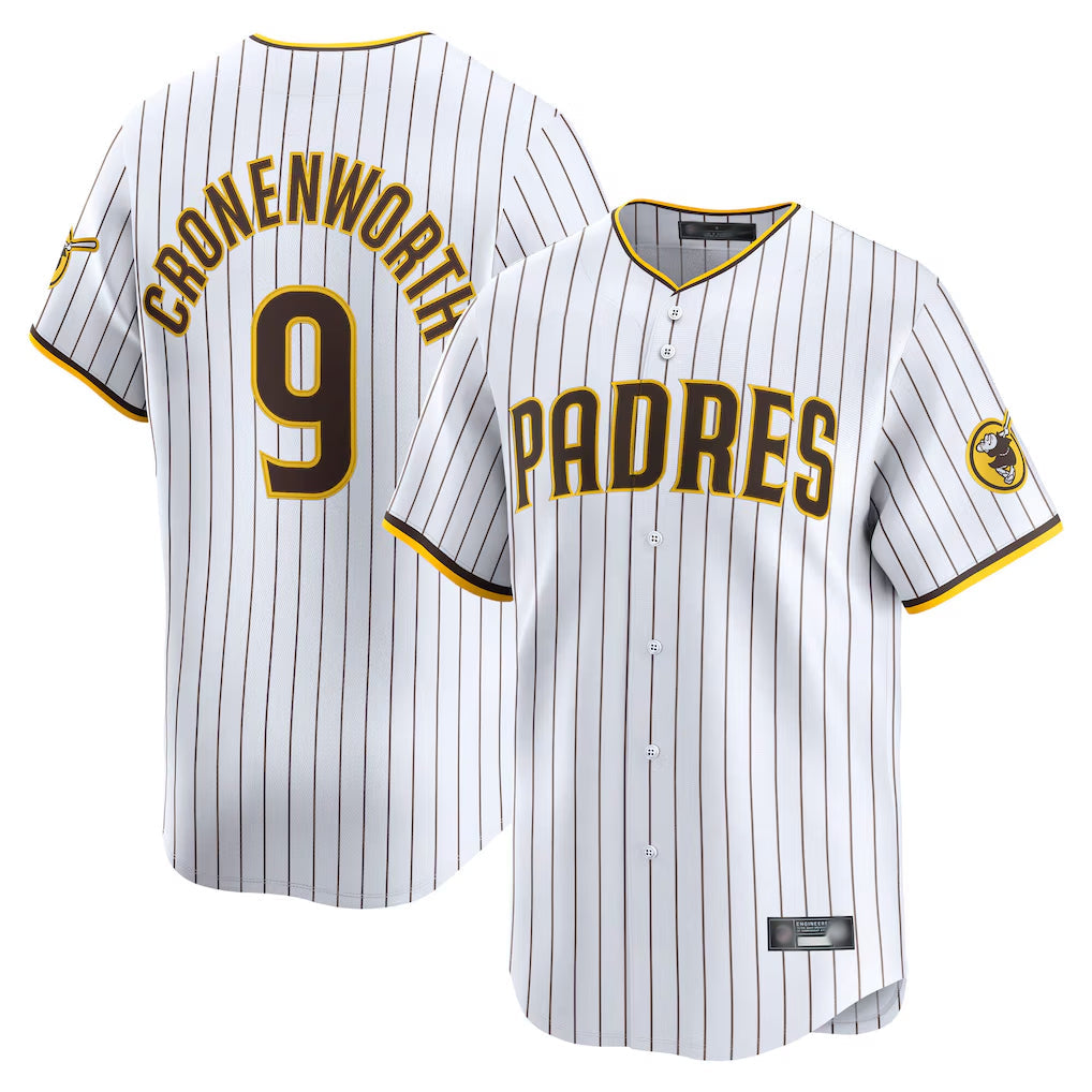 Kooe S.Diego Padres #9 Jake Cronenworth Player White Home Limited Stitched Jerseys