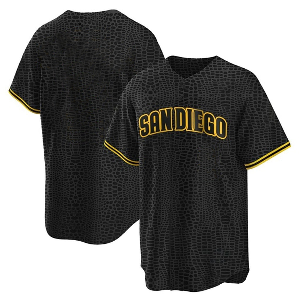 Kooe S.Diego Padres Blank Player Black Snake Skin City Home Game Stitched Jerseys