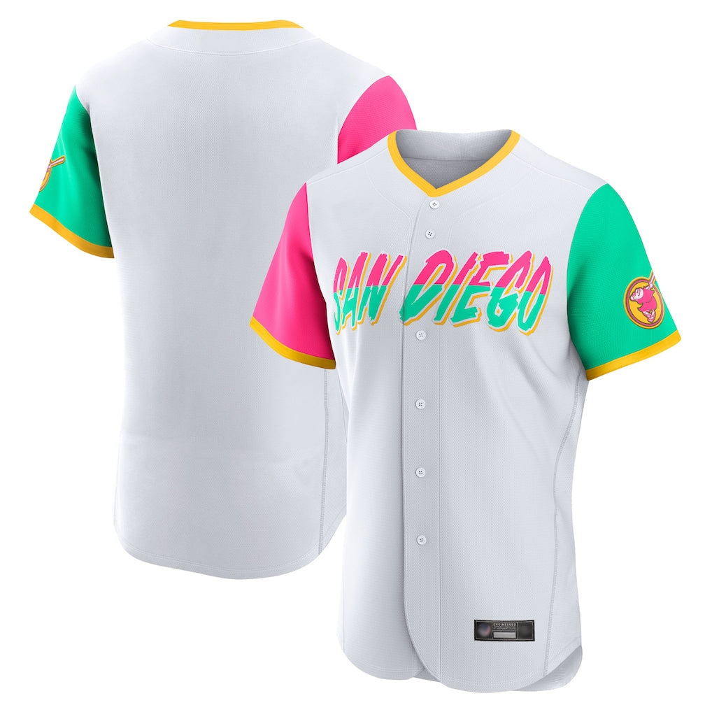 Kooe S.Diego Padres Blank Player White City Connect Home Limited Elite Stitched Jerseys
