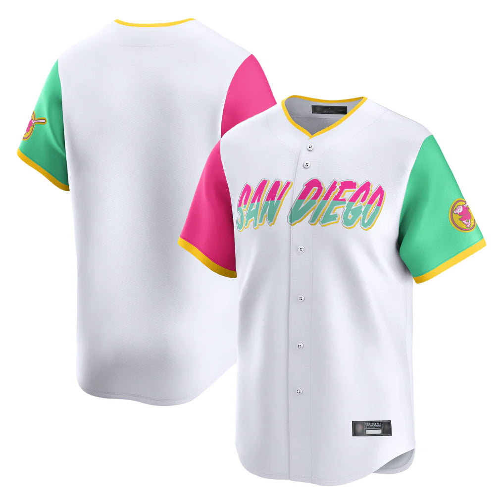 Kooe S.Diego Padres Blank Player White City Connect Home Limited Stitched Jerseys