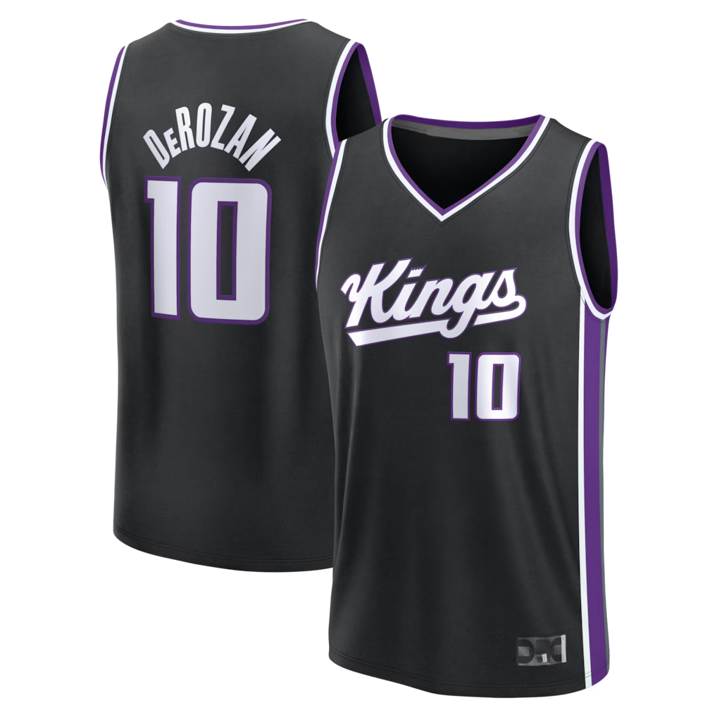 Kooe S.Kings #10 DeMar DeRozan Fanatics Black Fast Break Replica Player Jerseys - Icon Edition