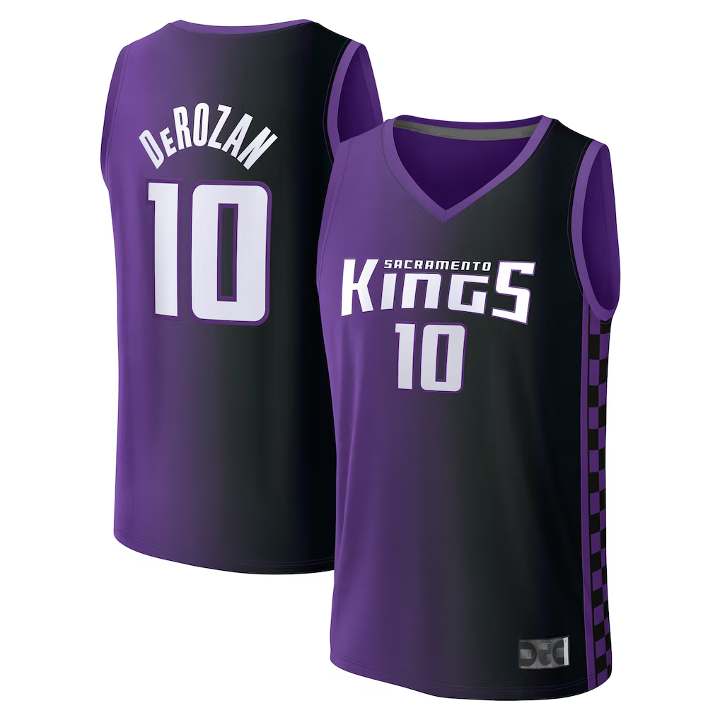 Kooe S.Kings #10 DeMar DeRozan Fanatics Purple Fast Break Replica Jerseys - Statement Edition