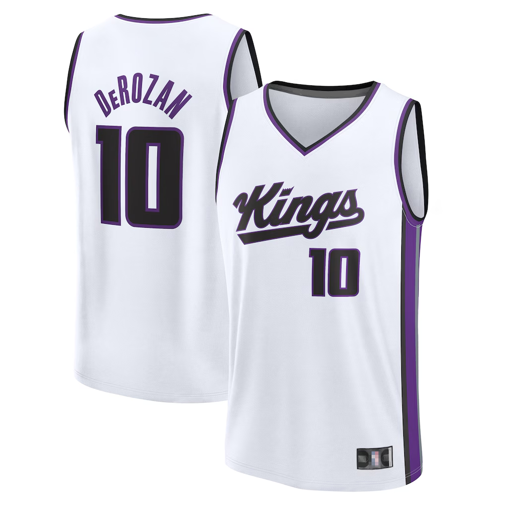 Kooe S.Kings #10 DeMar DeRozan Fanatics White Fast Break Replica Player Jerseys - Association Edition