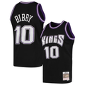 Kooe S.Kings #10 Mike Bibby Mitchell & Ness Black Hardwood Classics Swingman Jerseys