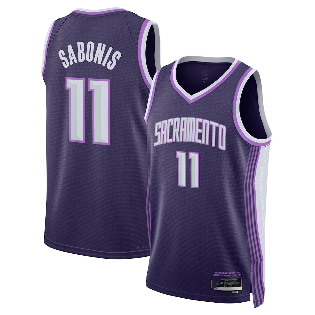 Kooe S.Kings #11 Domantas Sabonis Purple 2025-2026 Swingman Jerseys - City Edition