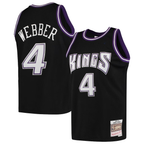 Kooe S.Kings #4 Chris Webber Mitchell & Ness Black 2000-2001 Hardwood Classics Swingman Jerseys