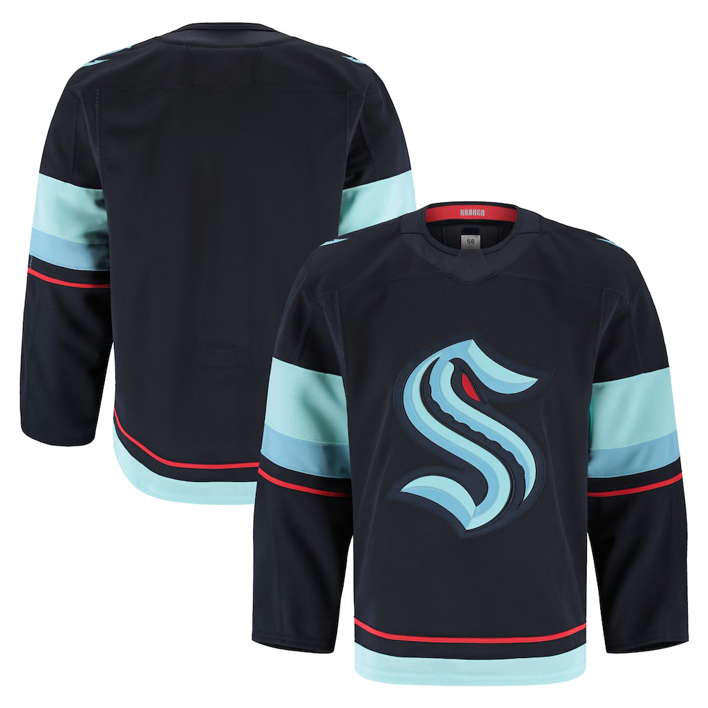 Kooe S.Kraken Deep Sea Blue Home Authentic Pro Jerseys