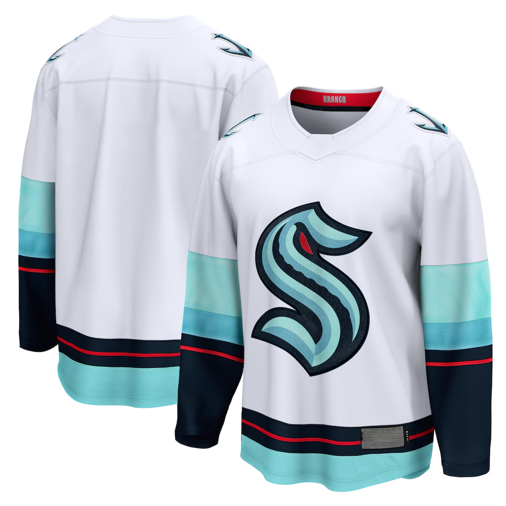 Kooe S.Kraken White Away Breakaway Jerseys