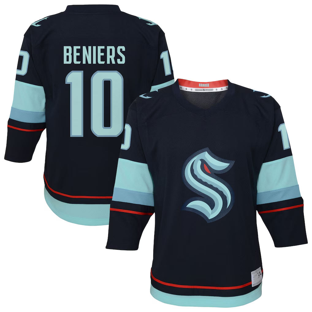 Kooe S.Kraken #10 Matty Beniers Navy Alternate Replica Player Jerseys