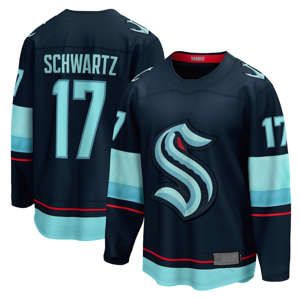 Kooe S.Kraken #17 Jaden Schwartz Navy Home Breakaway Player Jerseys