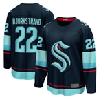 Kooe S.Kraken #22 Oliver Bjorkstrand Deep Sea Blue Home Breakaway Player Jerseys