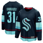 Kooe S.Kraken #31 Philipp Grubauer Navy Home Breakaway Player Jerseys