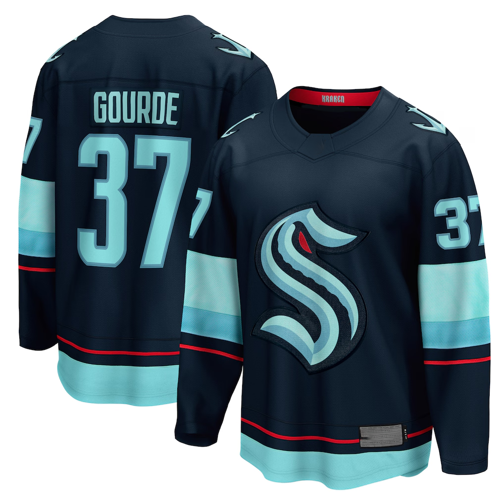 Kooe S.Kraken #37 Yanni Gourde Deep Sea Blue Home Breakaway Player Jerseys