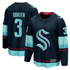 Kooe S.Kraken #3 Will Borgen Deep Sea Blue Home Breakaway Player Jerseys