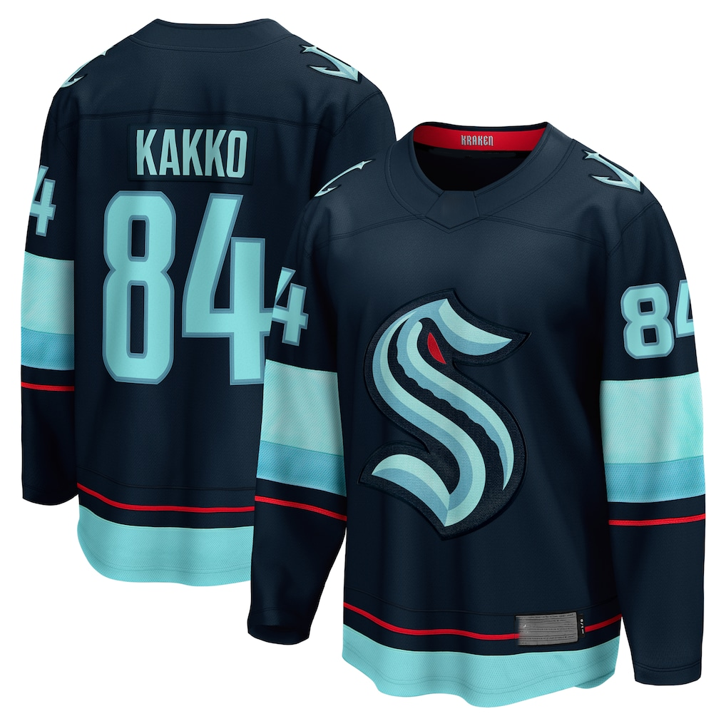 Kooe S.Kraken #84 Kaapo Kakko Deep Sea Blue Home Breakaway Player Jerseys
