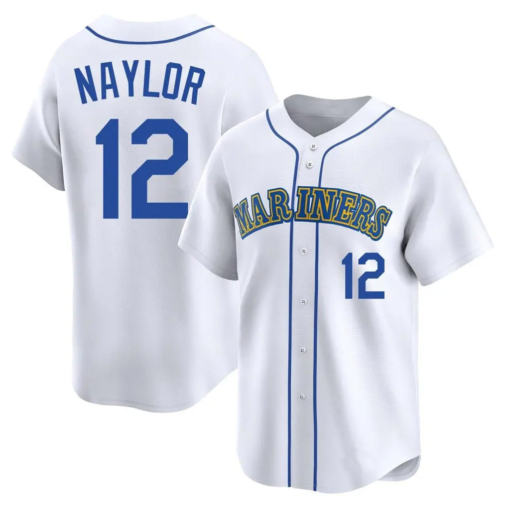 Kooe S.Mariners #12 Josh Naylor Player White Pitch Fashion Game Stitched Jerseys