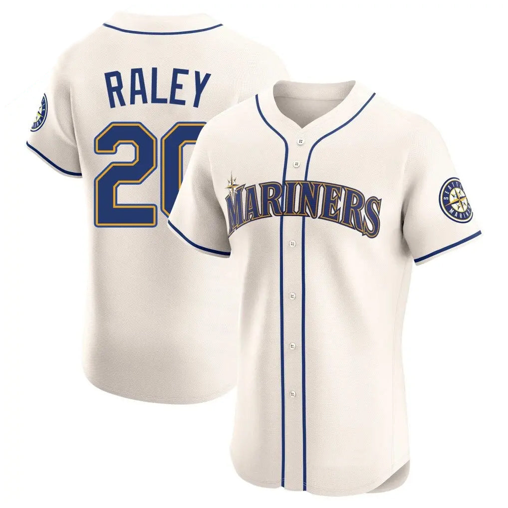 Kooe S.Mariners #20 Luke Raley Player Cream Home Limited Elite Stitched Jerseys