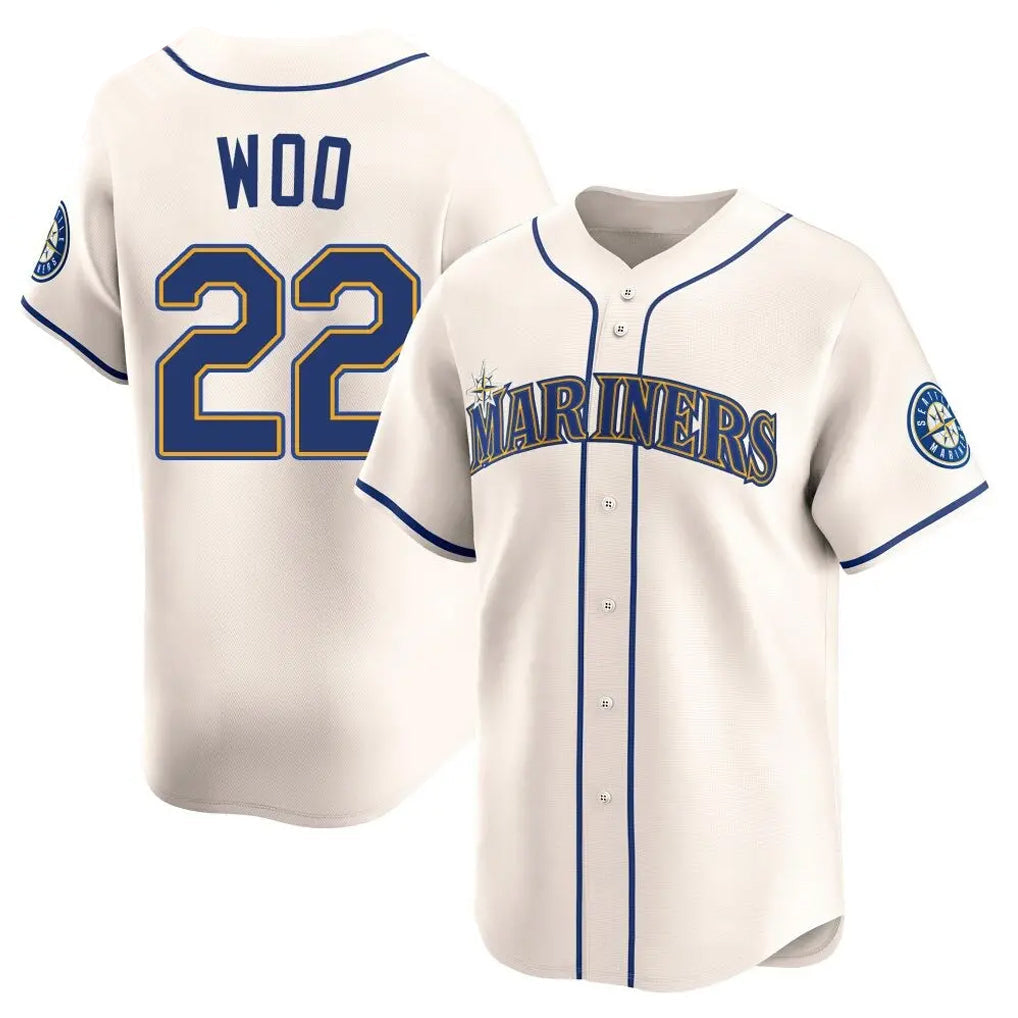 Kooe S.Mariners #22 Bryan Woo Player Cream Home Limited Stitched Jerseys