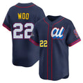 Kooe S.Mariners #22 Bryan Woo Player Navy American League All-Star Edition Limited Stitched Jerseys