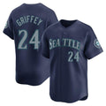 Kooe S.Mariners #24 Ken Griffey Jr Player Navy Home Limited Stitched Jerseys