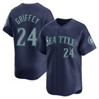 Kooe S.Mariners #24 Ken Griffey Jr Player Navy Home Limited Stitched Jerseys
