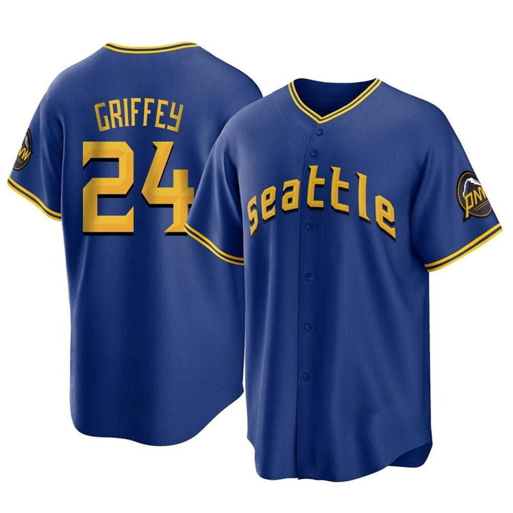Kooe S.Mariners #24 Ken Griffey Jr Player Royal City Connect Home Game Stitched Jerseys