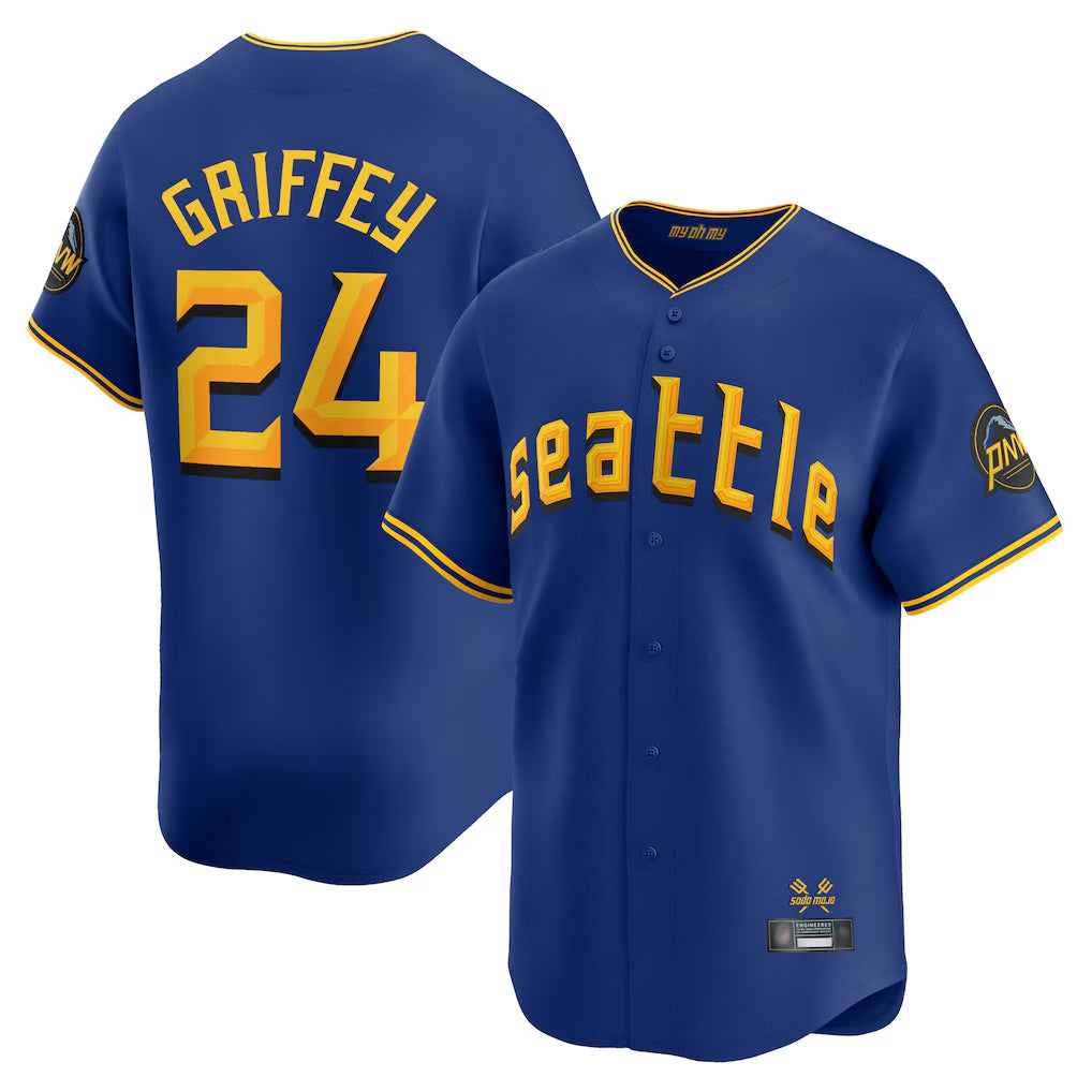 Kooe S.Mariners #24 Ken Griffey Jr Player Royal City Connect Home Limited Stitched Jerseys