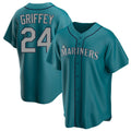 Kooe S.Mariners #24 Ken Griffey Jr Player Teal Home Game Stitched Jerseys