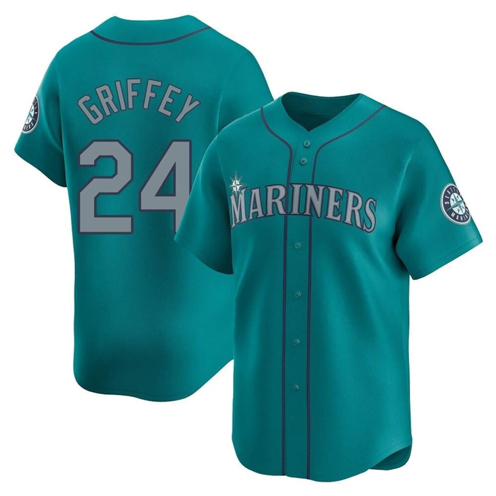 Kooe S.Mariners #24 Ken Griffey Jr Player Teal Home Limited Stitched Jerseys