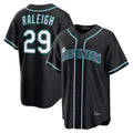 Kooe S.Mariners #29 Cal Raleigh Player Black Fashion Home Limited Stitched Jerseys