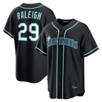 Kooe S.Mariners #29 Cal Raleigh Player Black Fashion Home Limited Stitched Jerseys
