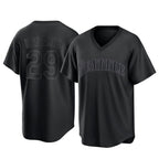 Kooe S.Mariners #29 Cal Raleigh Player Black Replica Fashion T-shirt Stitched Jerseys