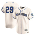 Kooe S.Mariners #29 Cal Raleigh Player Cream Home Limited Stitched Jerseys