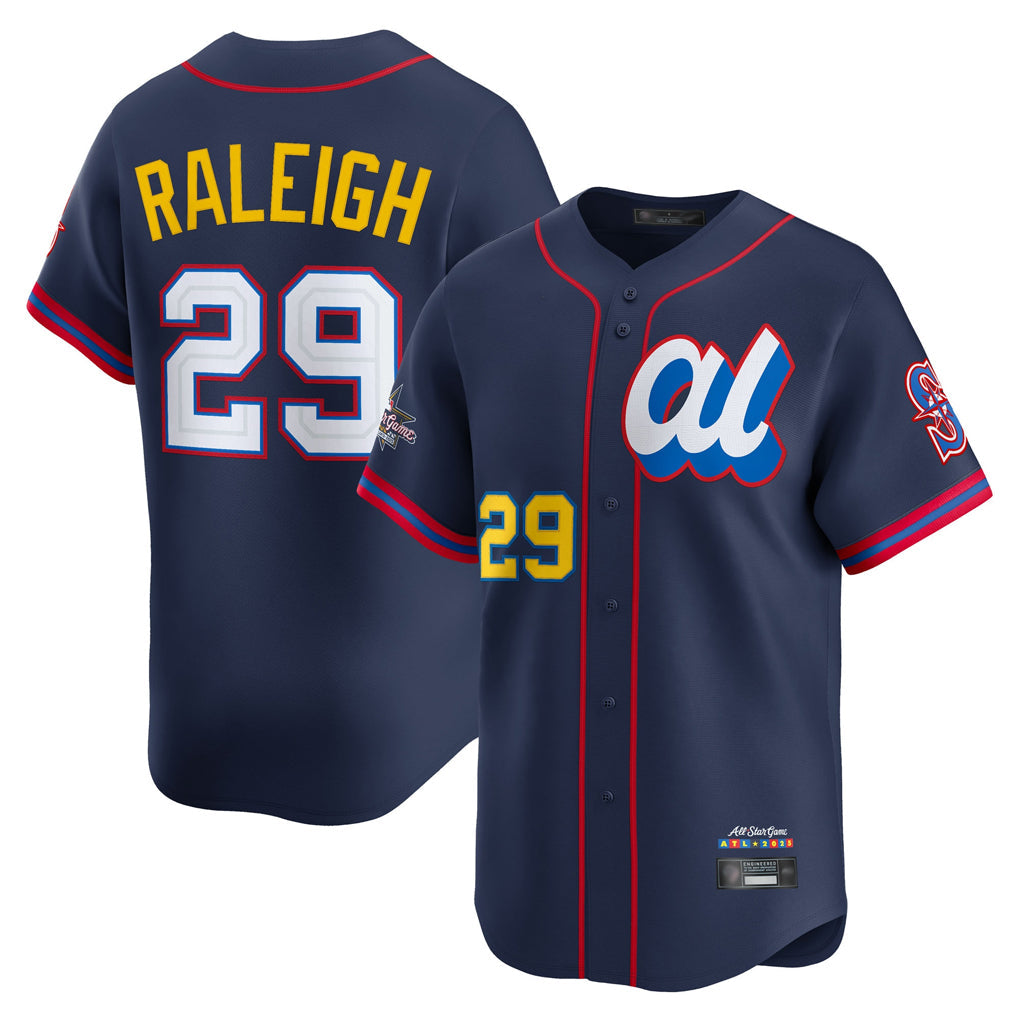 Kooe S.Mariners #29 Cal Raleigh Player Navy American League All-Star Edition Limited Stitched Jerseys