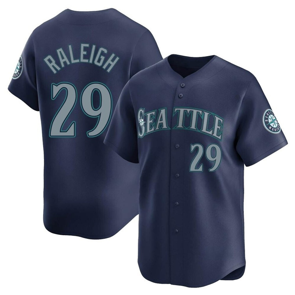 Kooe S.Mariners #29 Cal Raleigh Player Navy Home Limited Stitched Jerseys
