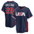Kooe S.Mariners #29 Cal Raleigh Player Navy USA 2026 World Classic Game Stitched Jerseys