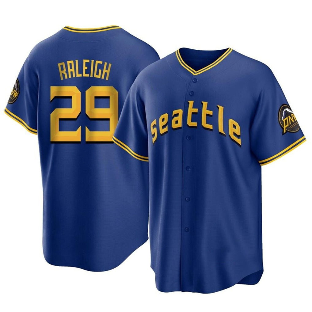 Kooe S.Mariners #29 Cal Raleigh Player Royal City Connect Home Game Stitched Jerseys