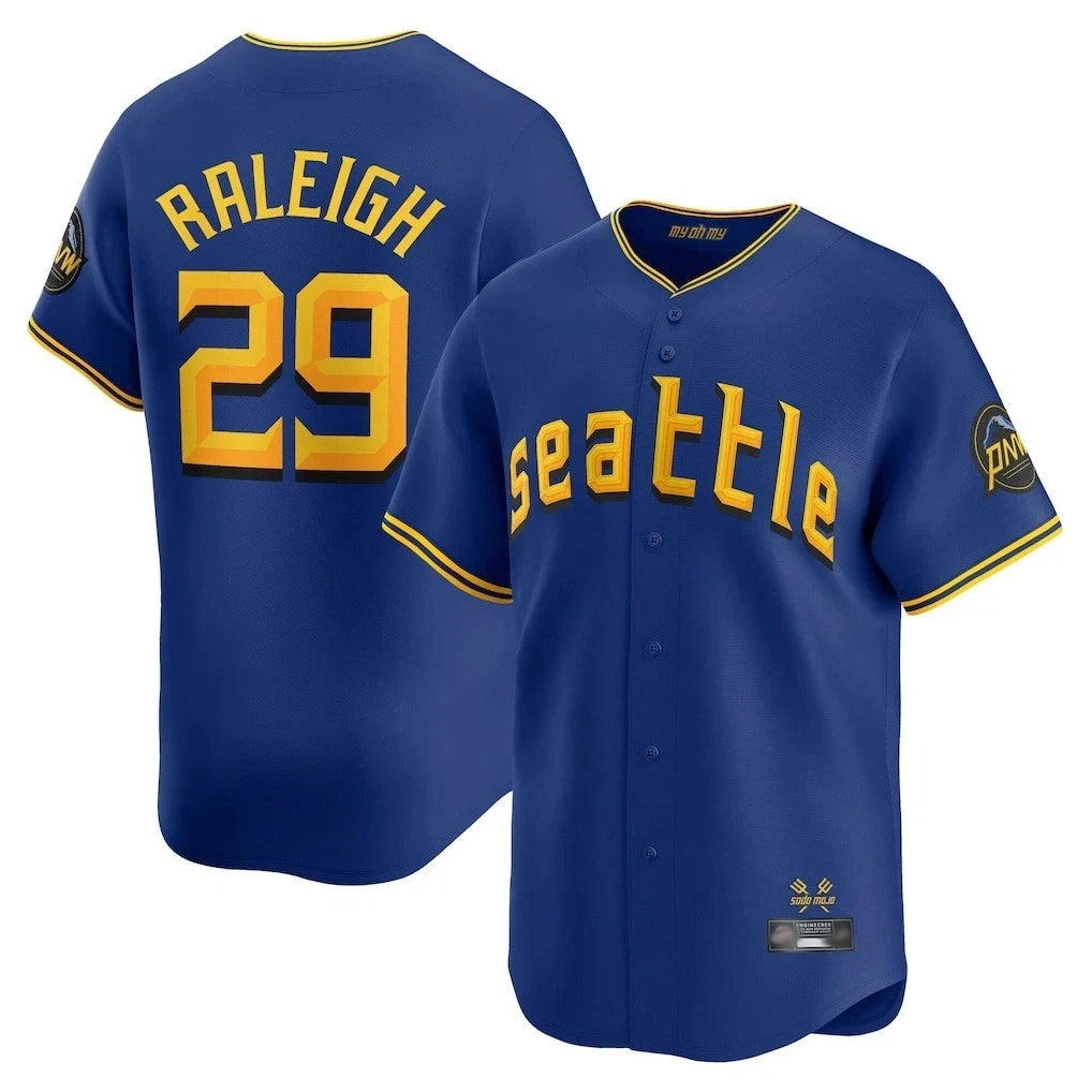 Kooe S.Mariners #29 Cal Raleigh Player Royal City Connect Home Limited Stitched Jerseys