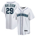 Kooe S.Mariners #29 Cal Raleigh Player White Home Game Stitched Jerseys